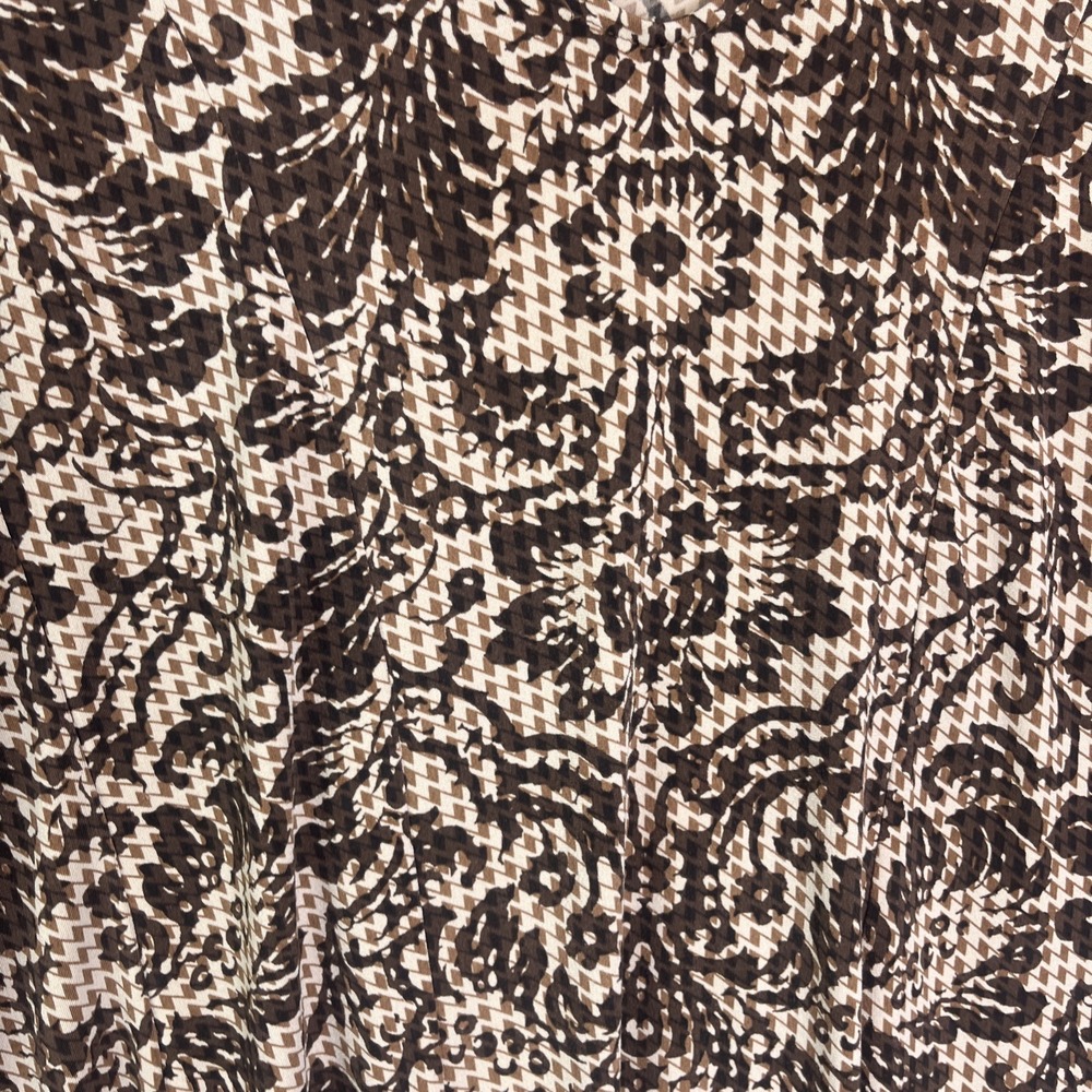 Liz Lange Maternity Womens XL Brown Paisley Stretch Long Sleeve Pullover Top EUC - Picture 3 of 6